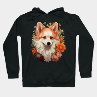 American Eskimo Dog Floral Hoodie